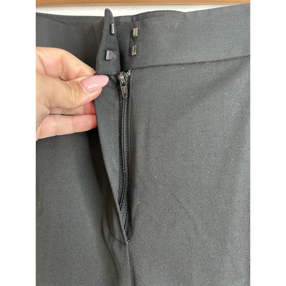 Lafayette 148 Black Virgin Wool Blend Straight Leg Dress Pants 14 Career Luxury - Picture 5 of 10
